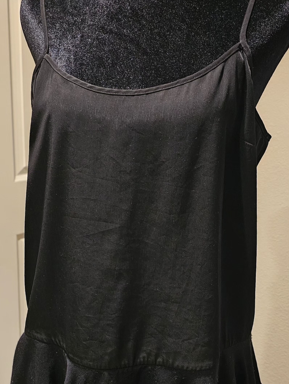 Armani Exchange Black Satin Camisole